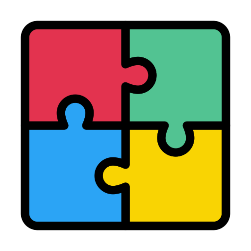 pieza de puzzle Vector Stall Lineal Color icono