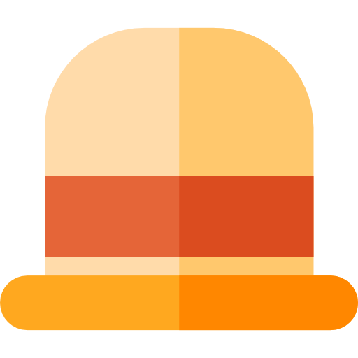 Bowler hat Basic Rounded Flat icon