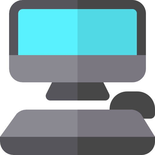Компьютер Basic Rounded Flat иконка