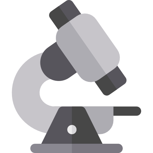 mikroskop Basic Rounded Flat ikona