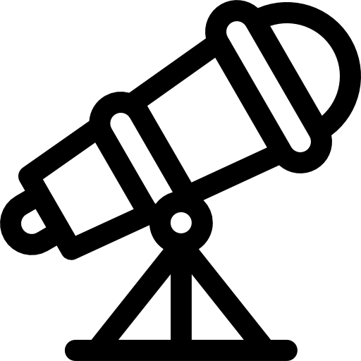 telescopio Basic Rounded Lineal icono
