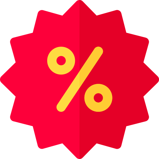 percentuale Basic Rounded Flat icona