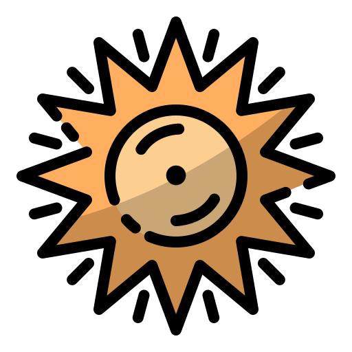 太陽 Generic Outline Color icon