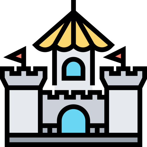 zamek Meticulous Lineal Color ikona