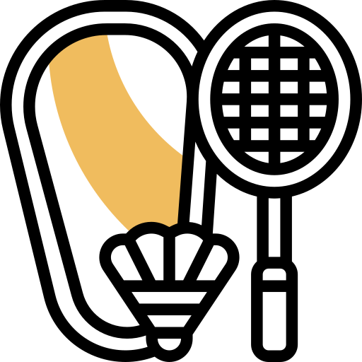 배드민턴 Meticulous Yellow shadow icon