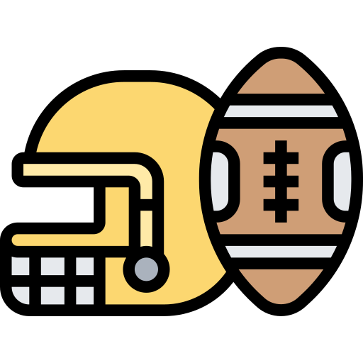 American football Meticulous Lineal Color icon