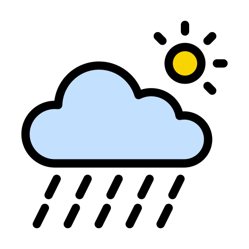 Cloudy Vector Stall Lineal Color icon
