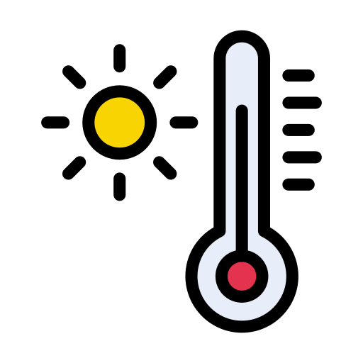 temperatura Vector Stall Lineal Color Ícone