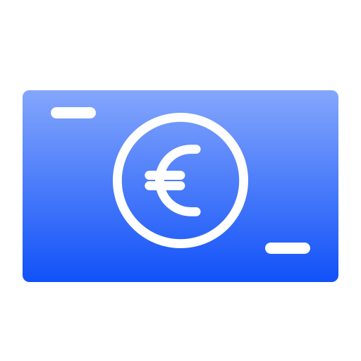 dinero en euros Generic Flat Gradient icono