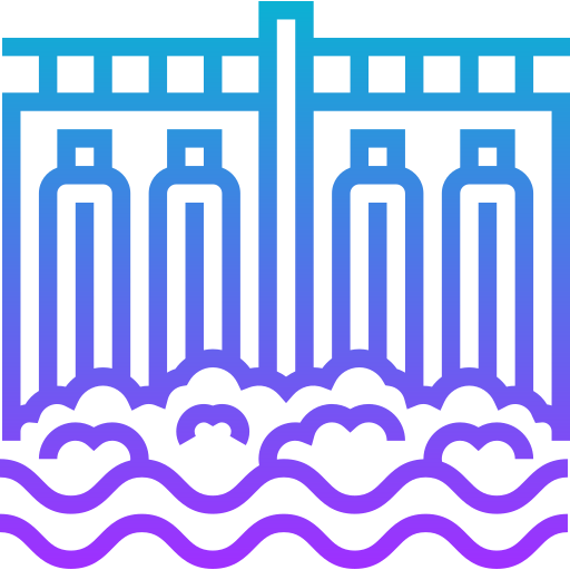 energía hidroeléctrica Meticulous Gradient icono