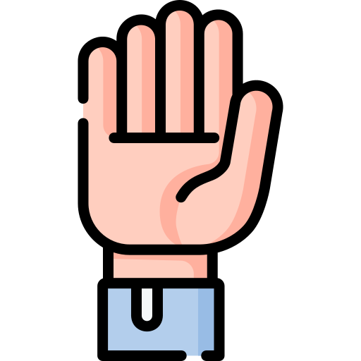 Hand up Special Lineal color icon