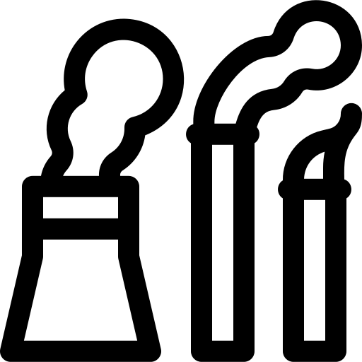 luchtvervuiling Basic Rounded Lineal icoon