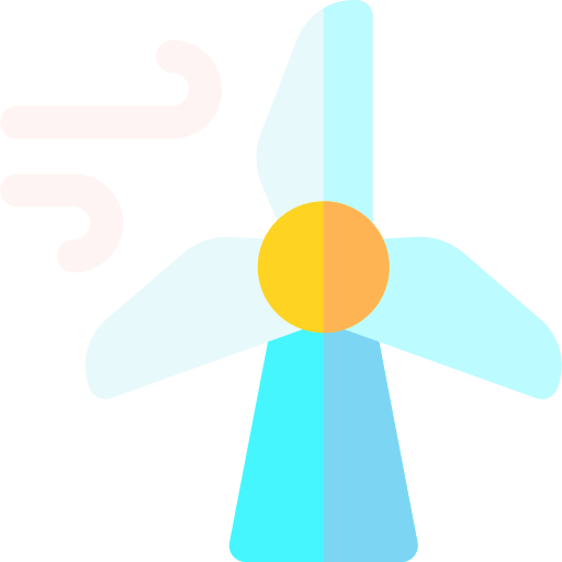 Wind turbine Basic Rounded Flat icon