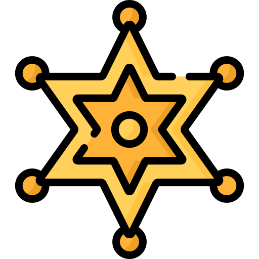 badge de sheriff Special Lineal color Icône