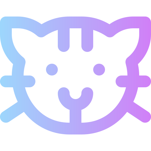 gato Super Basic Rounded Gradient icono
