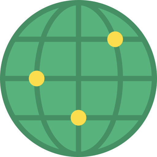Global network Juicy Fish Flat icon