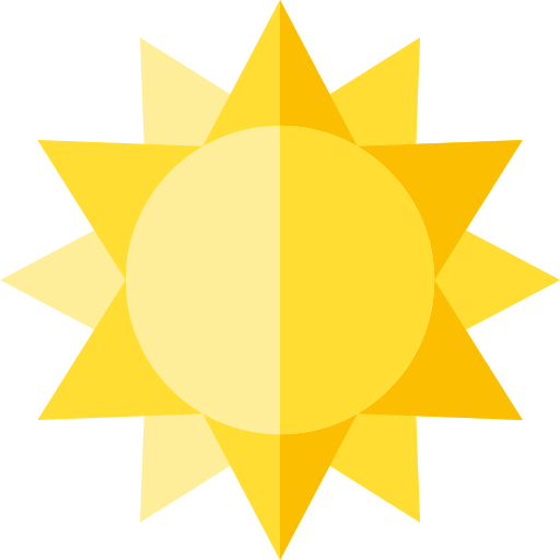 słońce Basic Straight Flat ikona