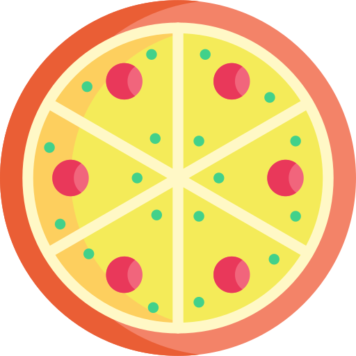 Пицца Kawaii Flat иконка