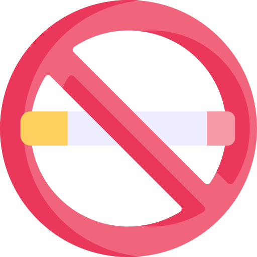 proibido fumar Kawaii Flat Ícone