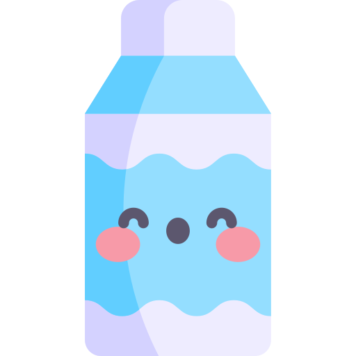butelka mleka Kawaii Flat ikona