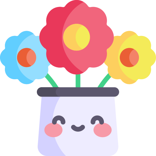 Flower pot Kawaii Flat icon