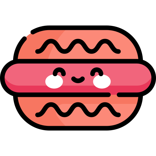 Hot dog Kawaii Lineal color icon