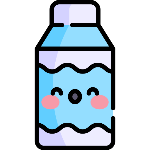 botella de leche Kawaii Lineal color icono