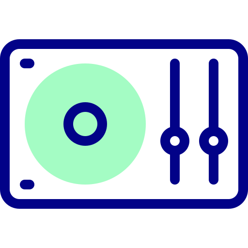 Vinyl Detailed Mixed Lineal color icon