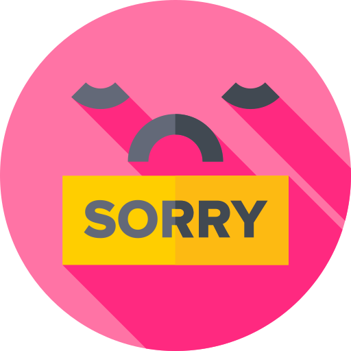 Sorry Flat Circular Flat icon