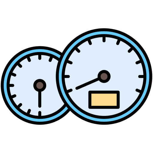 Speedometer Generic Outline Color icon