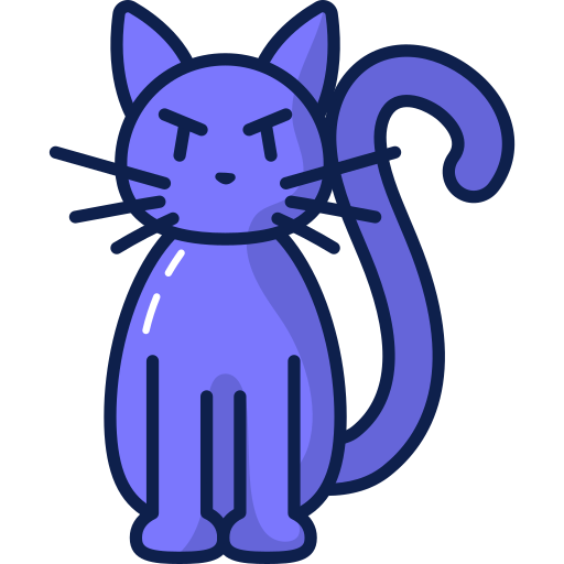 검은 고양이 Generic Outline Color icon