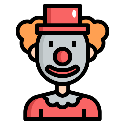 clown Generic Outline Color icoon