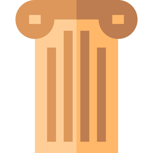 Ionic pillar Basic Straight Flat icon