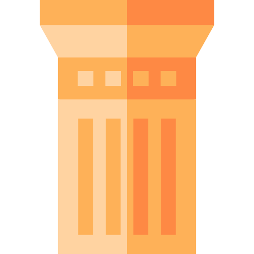 Doric pillar Basic Straight Flat icon