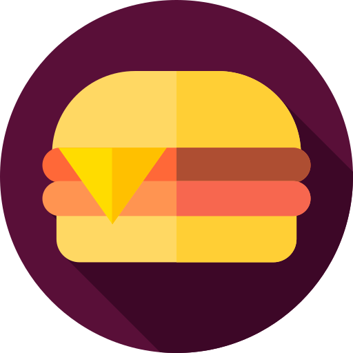 バーガー Flat Circular Flat icon