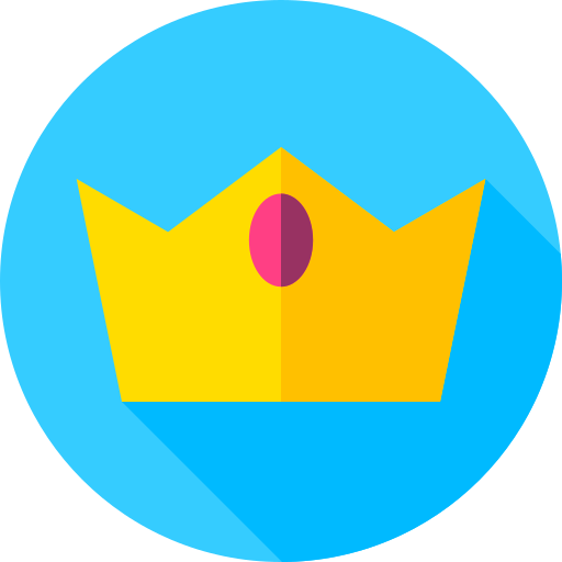 왕관 Flat Circular Flat icon