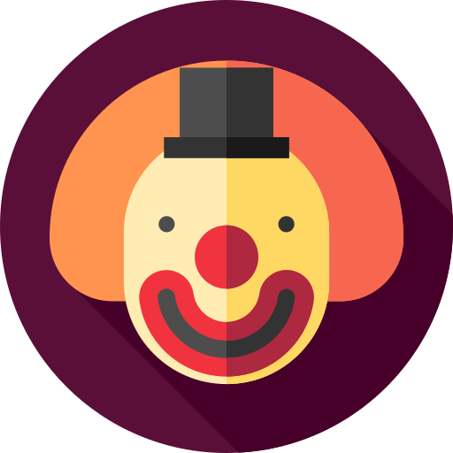 Clown Flat Circular Flat icon