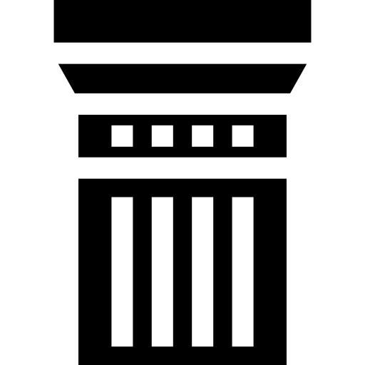 pilier dorique Basic Straight Filled Icône