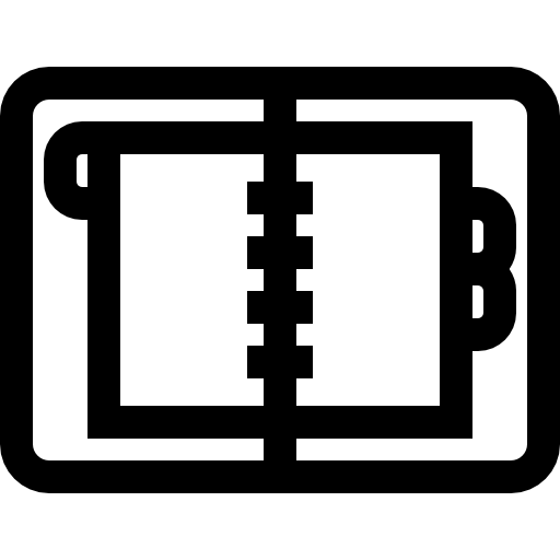 notizbuch Basic Straight Lineal icon