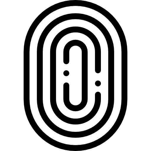 huella dactilar Detailed Rounded Lineal icono