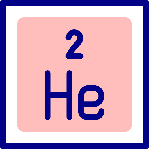 헬륨 Detailed Mixed Lineal color icon