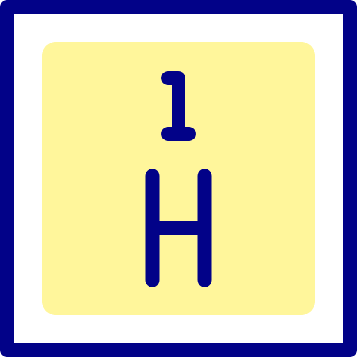 水素 Detailed Mixed Lineal color icon