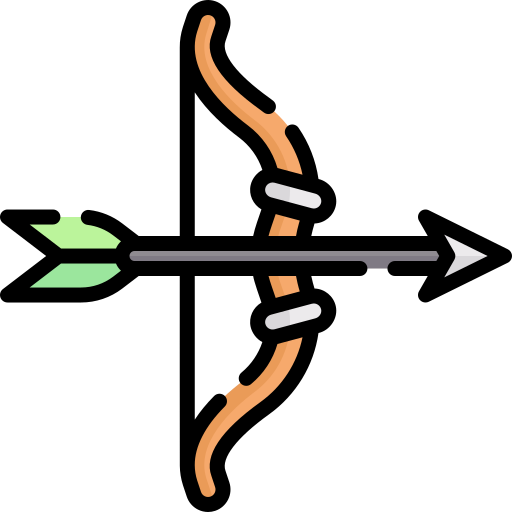 arco y flecha Special Lineal color icono