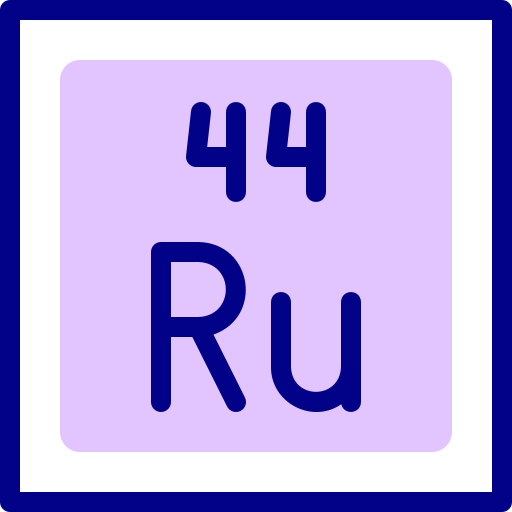 루테늄 Detailed Mixed Lineal color icon