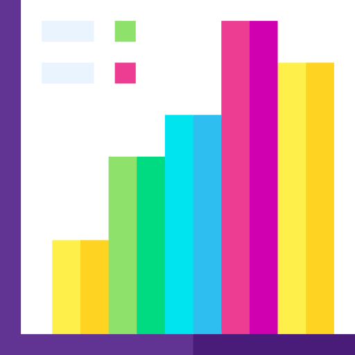 Bar graph Basic Straight Flat icon