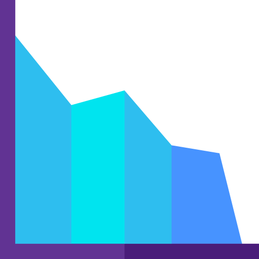 graphique linéaire Basic Straight Flat Icône