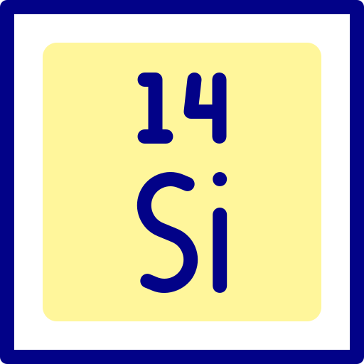 silicio Detailed Mixed Lineal color icono