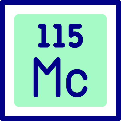 moscovium Detailed Mixed Lineal color icono
