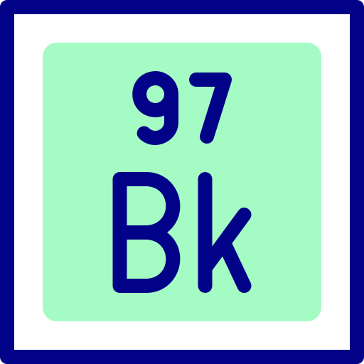 berkelium Detailed Mixed Lineal color ikona