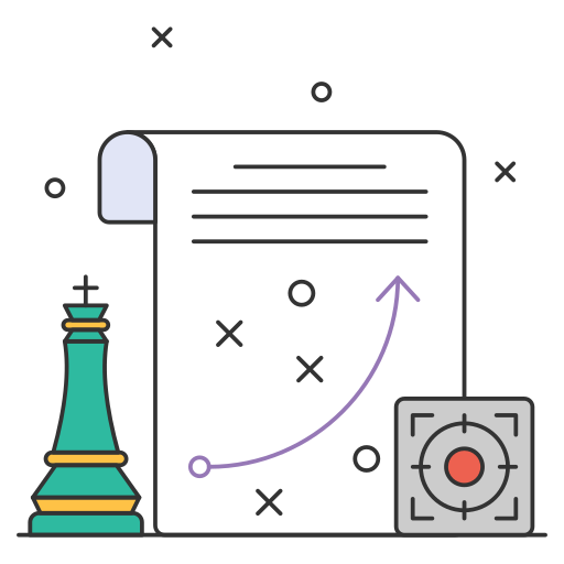 strategisch plan Generic Thin Outline Color icoon